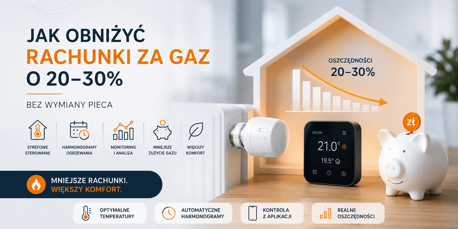 Jak obniżyć rachunki za gaz o 20–30% bez wymiany pieca?
